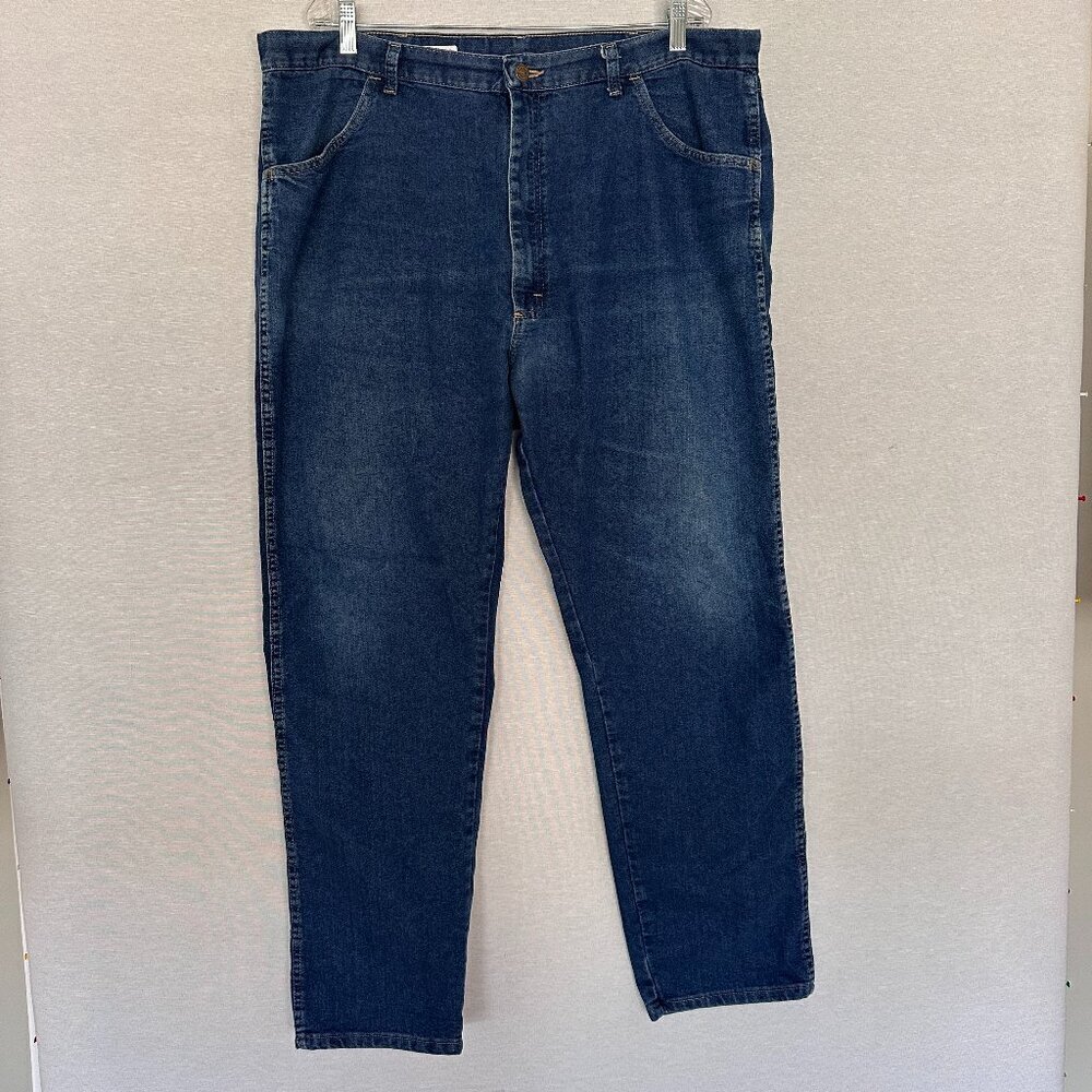 WRANGLER REGULAR FIT MENS FLEX JEANS 42 X 32 CLASSIC WORKWEAR COWBOY RODEO